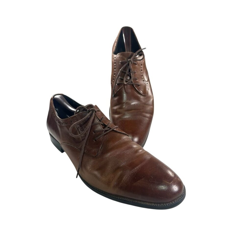 Stacy Adams Mens Size 11 M Brown Leather Dress Shoes